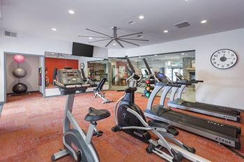 Fitness center with modern equipment